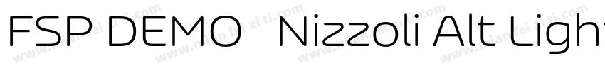 FSP DEMO   Nizzoli Alt Light字体转换